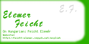 elemer feicht business card